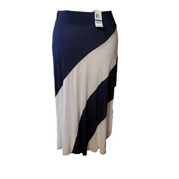 INC Navy & White Maxi Skirt - Picture 3 of 5